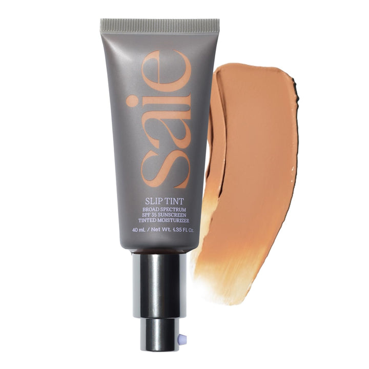 Slip Tint Tinted Moisturizer with SPF 35 - Light Coverage, Glowy Skin Tint & Mineral Sunscreen for Face with Hydrating Hyaluronic Acid - Summer Makeup Essential - Shade Three (1.35 Oz)