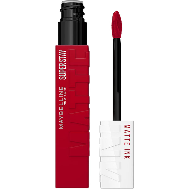 Superstay Matte Ink Liquid Lipstick, Long Lasting High Impact Color, up to 16H Wear, Thrill Seeker (Matte Black Lipstick)