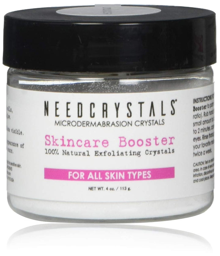 Microdermabrasion Crystals DIY Facial Scrub. Natural Face Exfoliator for Dull or Dry Skin Improves Scars, Blackheads, Pore Size, Wrinkles, Blemishes & Skin Texture 4 Oz. / 113 Gr.
