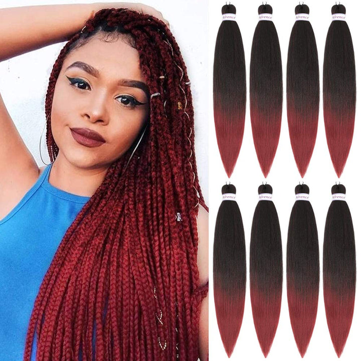 Purple Braiding Hair Pre Stretched Long Braid 30 Inch 2 Packs Professional Braiding Hair Extensions Synthetic Crochet Twist Braids (30 Inch, Purple)
