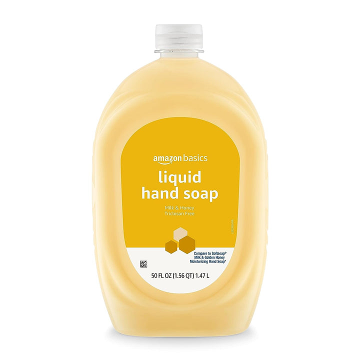 Liquid Hand Soap Refill, Milk and Honey Scent, Triclosan-Free, 50 Fluid Ounces, Pack of 1