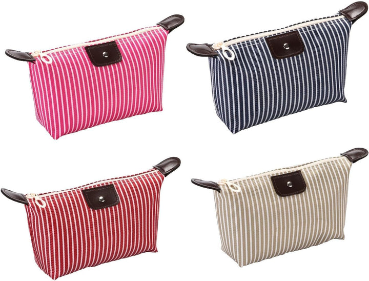 2 Pack Make up Bag for Traveling,Preppy Make up Bag,Toiletry Bag,Nylon Cosmetic Bag,Light Pink Makeup Bag,Skin Care Bag，Tiny Makeup Bag