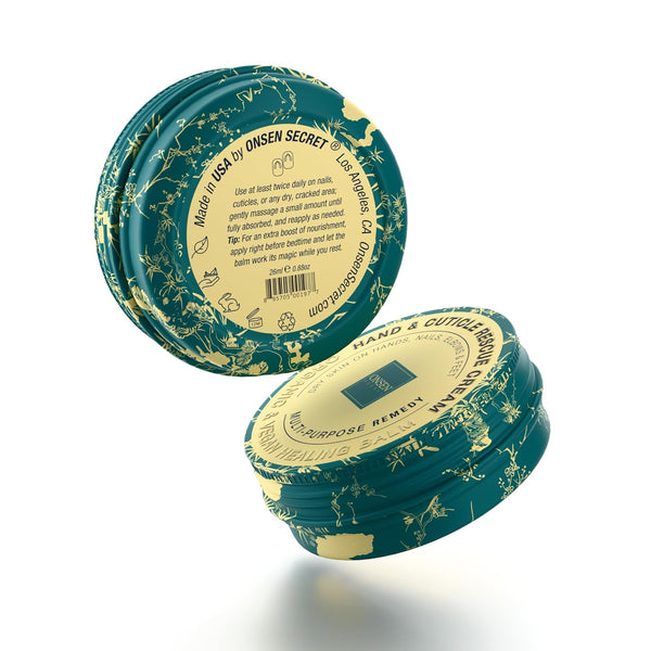 Hand & Cuticle Rescue Cream | Organic Nail Strengthener & Balm | Dry, Cracked Hands, Elbows & Feet | Shea Butter, Tsubaki & Jojoba Oil | Nail Repair & Growth, Vegan - 1 Pack (0.88 Oz)