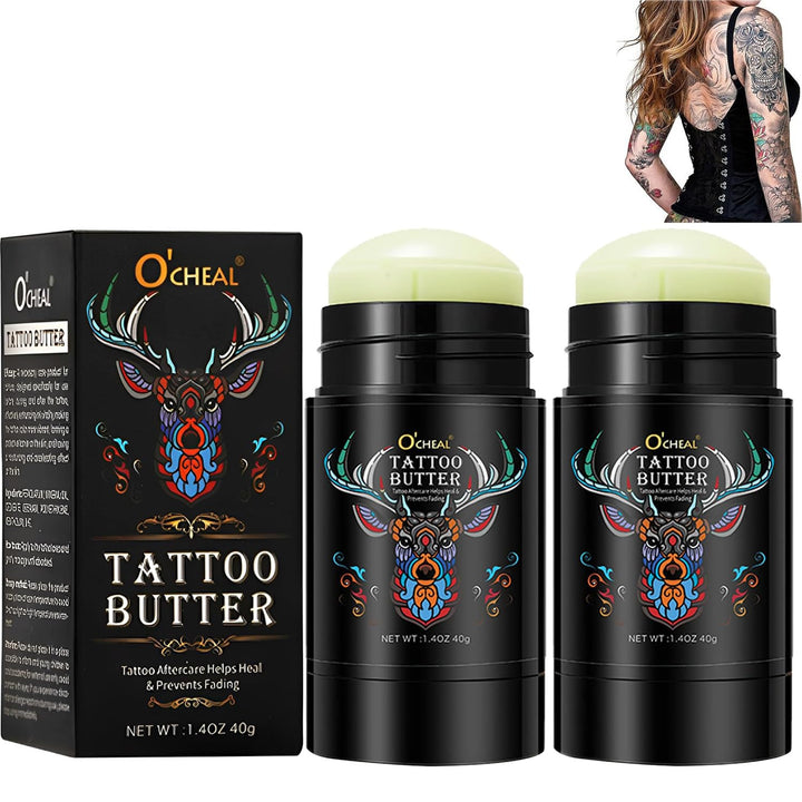 Tattoo Aftercare Butter Balm,Natural Organic Tattoo Cream Moisturizer for Old & New Tattoos Healing Brightener Color Enhance
