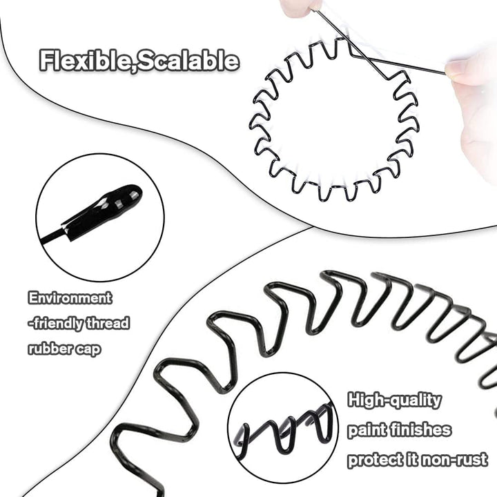 Metal Headbands for Men Fashion Headband for Women, Unisex Wavy Hair Bands Outdoor Sports Head Bands Simple Elastic Non-Slip Hair Accessories (6 Pack)