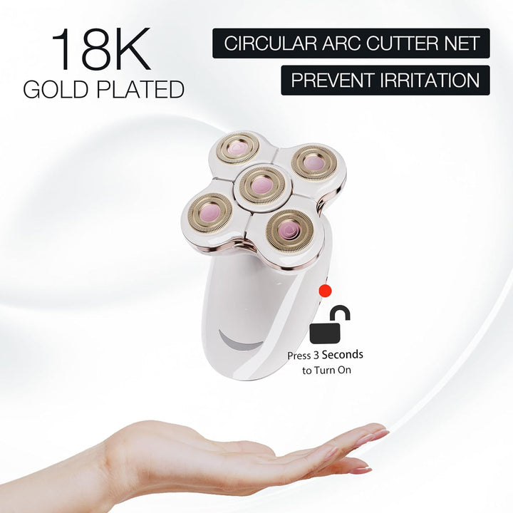 Electric Razors, Best Shaver, Rechargeable Trimmer with Detachable Head for Women'S Legs, Bikini, Face, Lips Hairs, Cordless Wet Dry Facial Hair Removal for Women