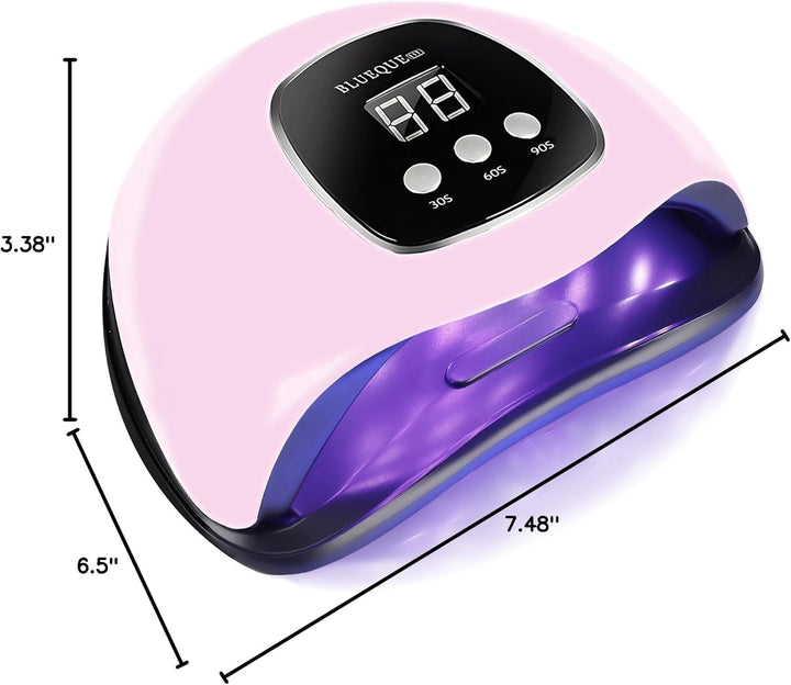 UV Light for Nails, 48W UV LED Nail Lamp for Gel Polish, Fast Nail Dryer with Automatic Sensor, 3 Timer Setting, Small and Portable, LED Nail Light for Fingernail and Toenail