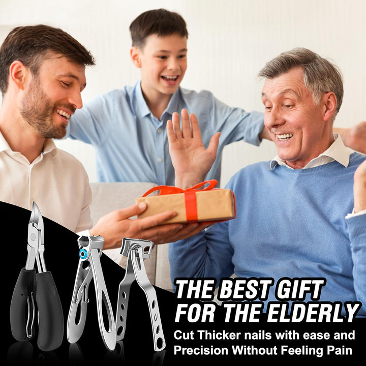 Toenail Clippers for Seniors Thick Toenails,  Heavy Duty Toe Nail Clippers Adult Thick Nails Long Handle, Large Toenail Clippers for Thick Nails 7Pcs