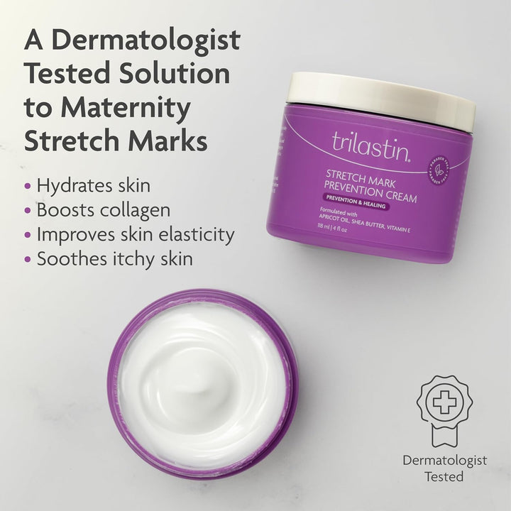 Stretch Mark Cream for Pregnancy - 4 Fl Oz, Citrus Scent - Pregnancy Stretch Mark Prevention & Pregnant Belly Cream & Belly Oil for Pregnant Women - Paraben Free