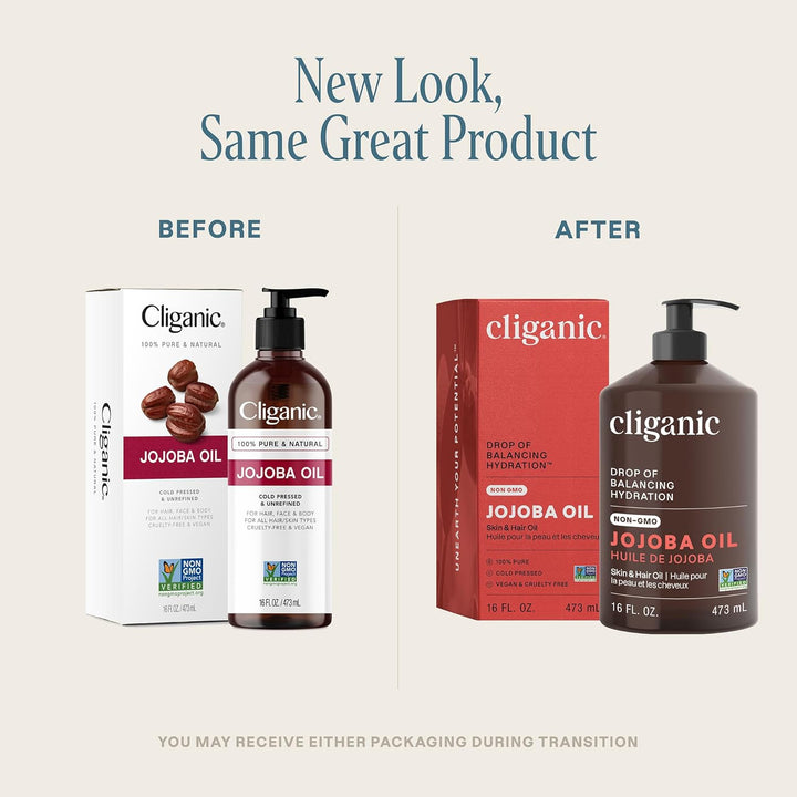 Jojoba Oil Non-Gmo, Bulk 16Oz | 100% Pure for Skin, Hair & Face, Cold Pressed Natural Hexane Free - Hair Relaxer