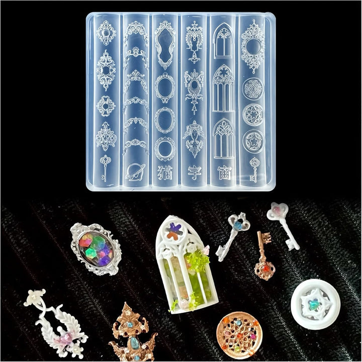 3D Lace Nail Art Molds Design, Silicone Nails Tool Y2K Decoration