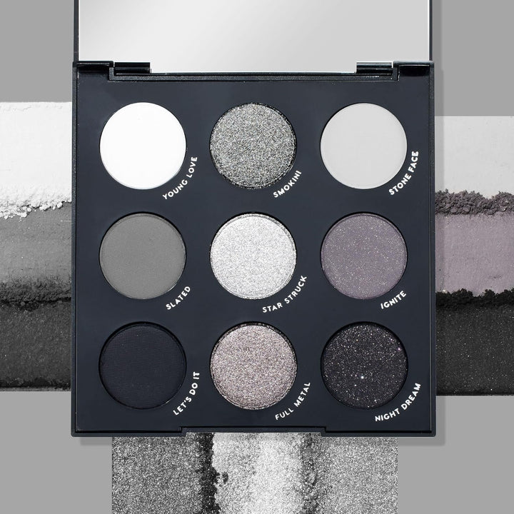 Blowin' Smoke Eyeshadow Palette - Silver & Smokey Eye Eyeshadow Palette with Metallic & Matte Finishes - High-Pigment Eye Makeup with Long-Wearing Formula (0.3 Oz)
