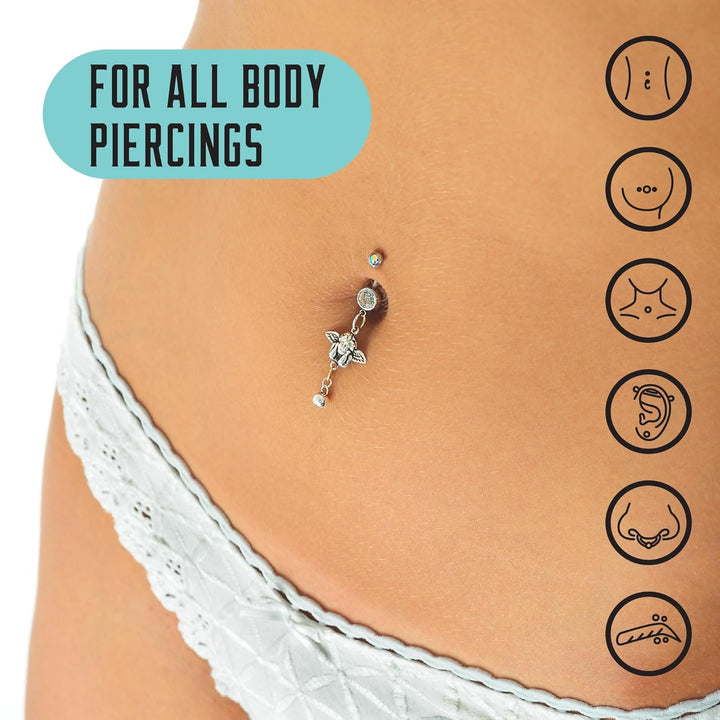 Piercing Aftercare Kit: Keloid & Piercing Bump Solution Oil(15Ml) + Piercing Aftercare Spray (4Oz) - for Keloid Bump Removal & Cleansing Soothing Piercings before & After