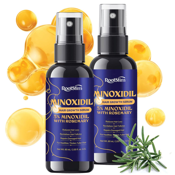 5% Minoxidil Hair Growth for Men and Women: Extra Strength Minoxidil Hair Loss Treatment Serum with Rosemary for Faster Stronger Thicker Hair Growth 60ML
