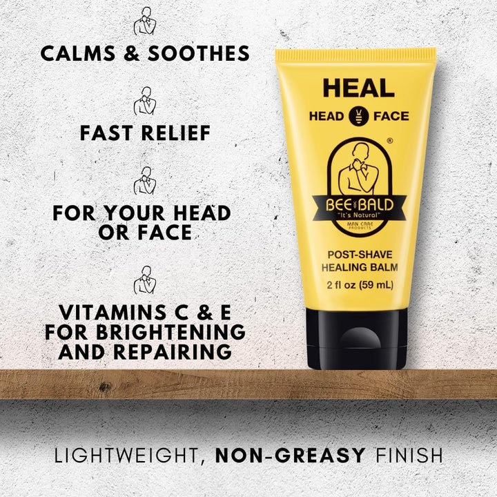 HEAL Aftershave for Men Healing Balm, Immediately Calms & Soothes Damaged Skin, Treats Bumps, Redness, Razor Burn & Other Shaving Irritations (2 Fl Oz)
