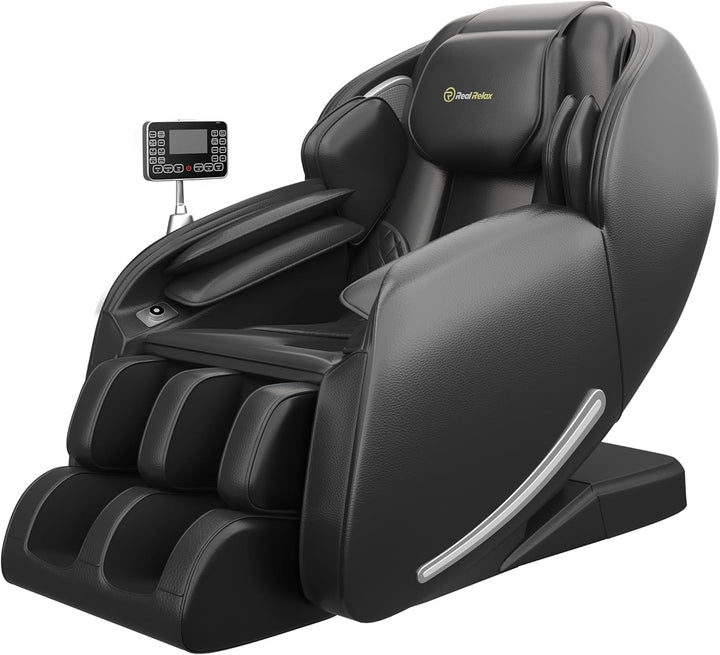 2025 Massage Chair Full Body,Zero Gravity 3D Sl-Track Shiatsu Massage Recliner Chair with Heat Body Scan Bluetooth Foot Roller APP Control, Child Lock, Favor-06,Brown