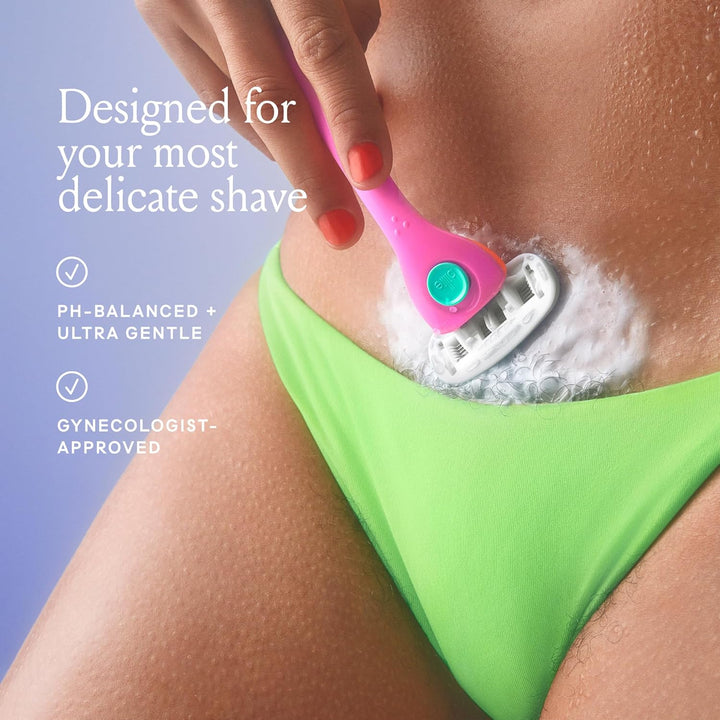 - V Smooth - Shave Gel + Cleanser for Pubic Hair & Skin - Ph-Balanced - Fragrance-Free - Gynecologist-Approved - 6.5 Oz.