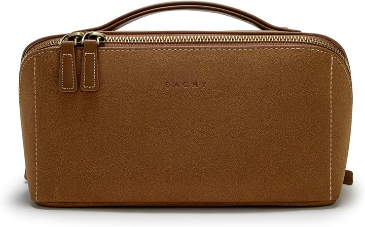 Travel Makeup Bag,Large Capacity Cosmetic Bags for Women,Waterproof Portable Pouch Open Flat Toiletry Bag Pattern Makeup Bag