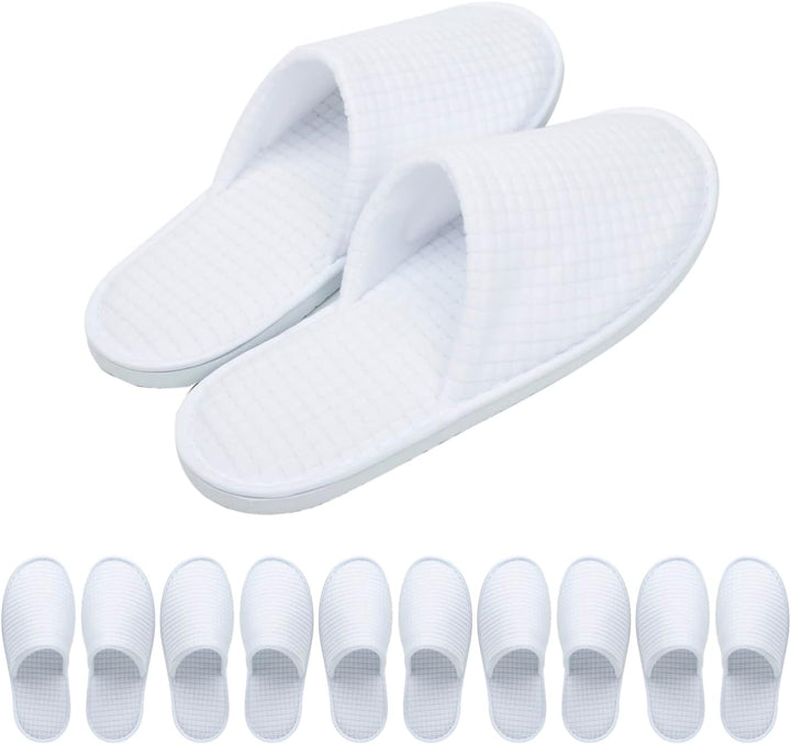 6-10 Pairs Spa Slippers, Non Slip Disposable Slippers for Guest, Washable Reusable, Which Can Be Used as Women Men, House, Indoor, Bathroom, Bedroom, Hotel, Bride Slippers