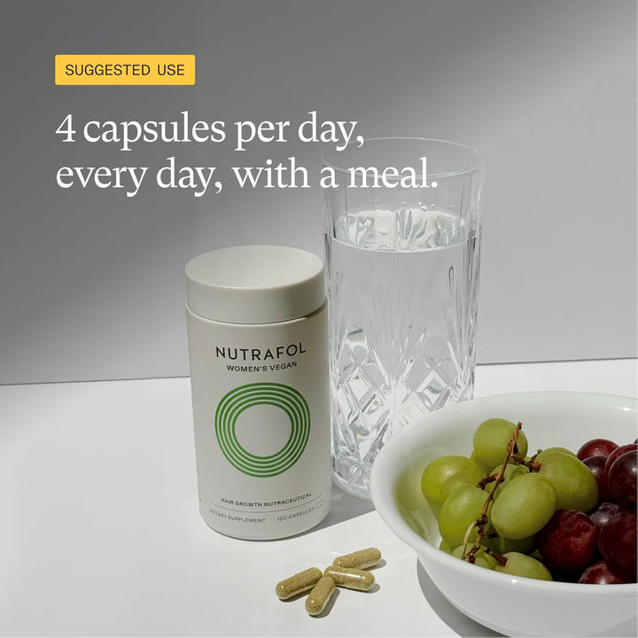 Women'S Hair Growth Supplements, for Women 18-44 Years Old, Clinically Tested for Visibly Thicker, Stronger Hair, 100% Vegan Ingredients, Dermatologist Recommended - 1 Month Supply