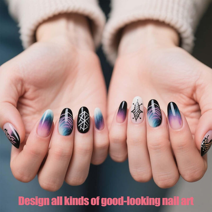 Nail Dotting Tools 32PCS Double-Ended Nail Art Brushes Kit Nail Art Gel Polish Liner Brushes Design Pen for Nail Drawing and Nail Paint Brushes Small Detail Brushes