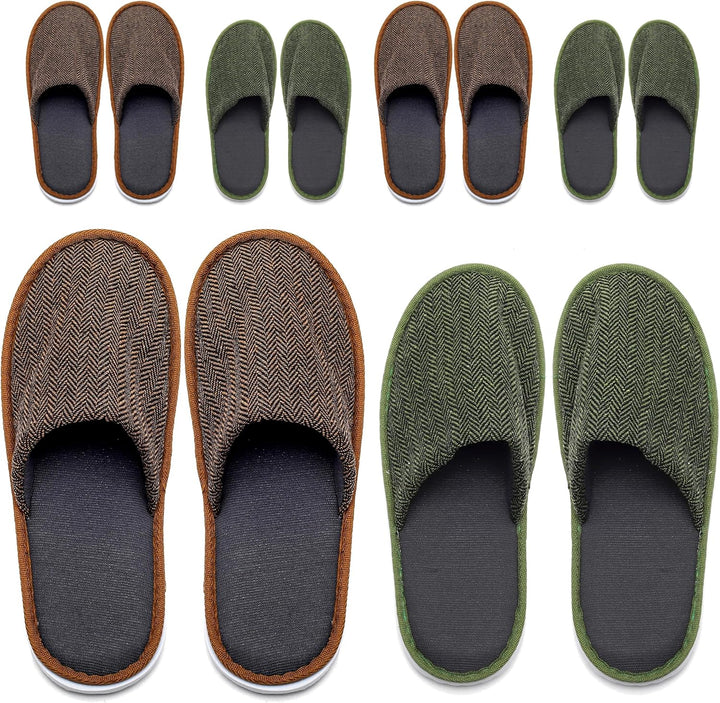 6-10 Pairs Spa Slippers, Non Slip Disposable Slippers for Guest, Washable Reusable, Which Can Be Used as Women Men, House, Indoor, Bathroom, Bedroom, Hotel, Bride Slippers