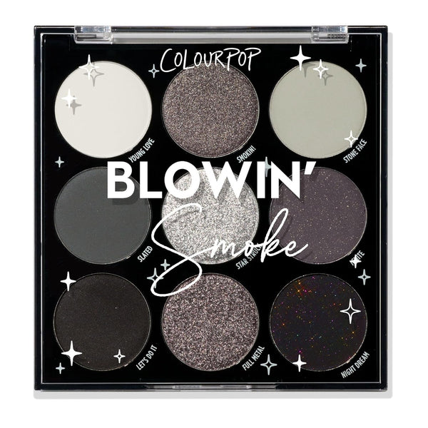 Blowin' Smoke Eyeshadow Palette - Silver & Smokey Eye Eyeshadow Palette with Metallic & Matte Finishes - High-Pigment Eye Makeup with Long-Wearing Formula (0.3 Oz)