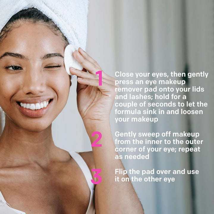 Biodegradable Makeup Remover Pads, Longwear & Waterproof, Hypoallergenic, Fragrance-Free, Dermatologist & Ophthalmologist Tested, 120 Count