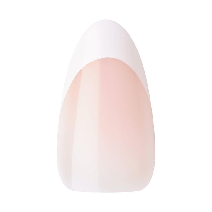 Classy, Press on Nails, Nail Glue Included, 'Dashing', Light White, Medium Size, Almond Shape, Includes 28 Nails, 2G Glue, 1 Manicure Stick, 1 Mini File