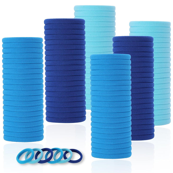 120PCS Black Hair Ties for Thick Hair – Seamless No Damage Elastic Ponytail Holders, Black Hair Band,Bulk Nylon Hair Elastics for Women