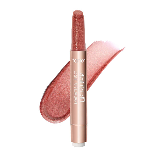 Tarte Maracuja Juicy Shimmer Glass Lip Plump – Hydrating & Volumizing Lip Gloss Balm with Hyaluronic Acid & Vitamin E, Plumps & Moisturizes, Vegan & Cruelty-Free