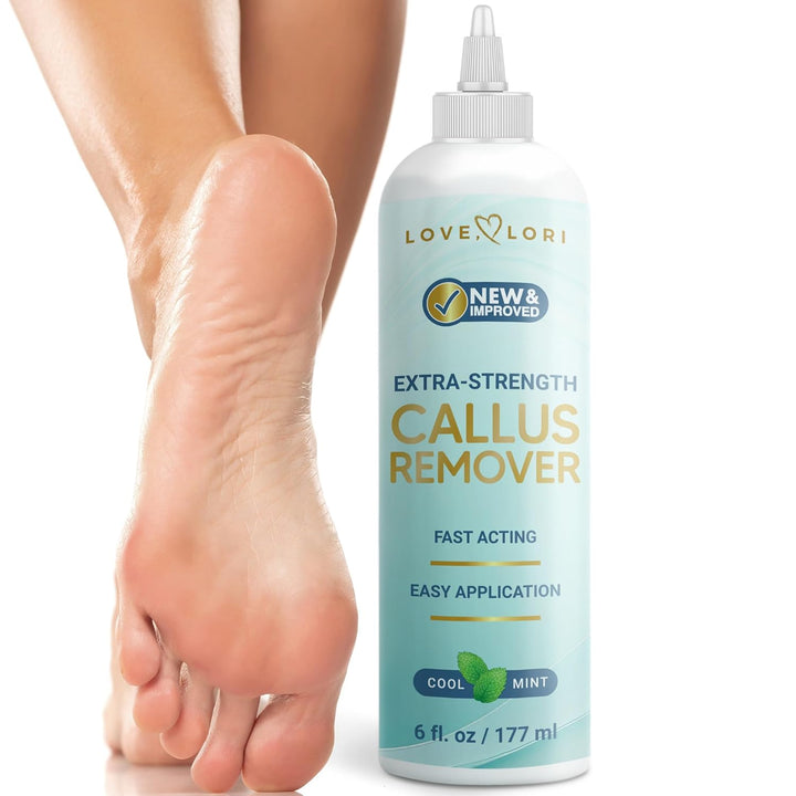 Callus Remover for Feet (Extra Strength) Foot Callus Remover Gel - Feet Scrubber, Pedicure Spa Tools, 6Oz