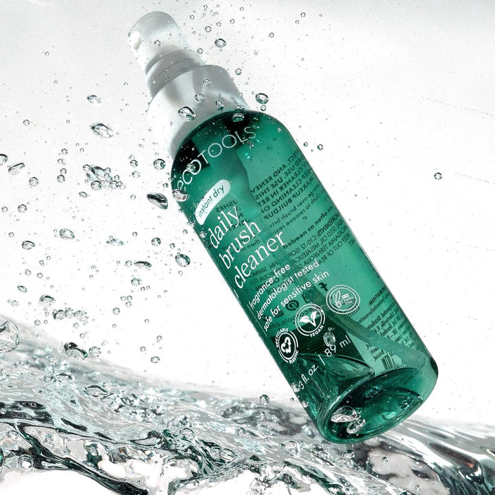 Daily Makeup Brush Cleanser Spray, Quick Drying, Fragrance Free & Dermatologist Tested, Travel Size, TSA Approved, Cruelty-Free & Vegan 3 Fl Oz./89 Ml. Bottle