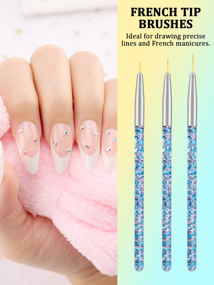 Nail Art Tools Set, Nail Stand for Press on Holder for Painting Nails, Nail Art Brushes, Liner Brushes, Nail Dotting Tool, Must Haves Design Tools for Nail Tech & Beginners Nail Art Supplies Kit