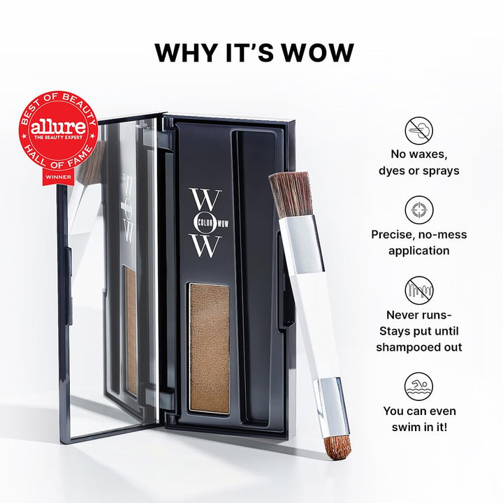COLOR WOW Root Cover up – Instant Grey Coverage and Highlight Touch-Up | Water and Sweat Resistant | No Mess Award-Winning Formula