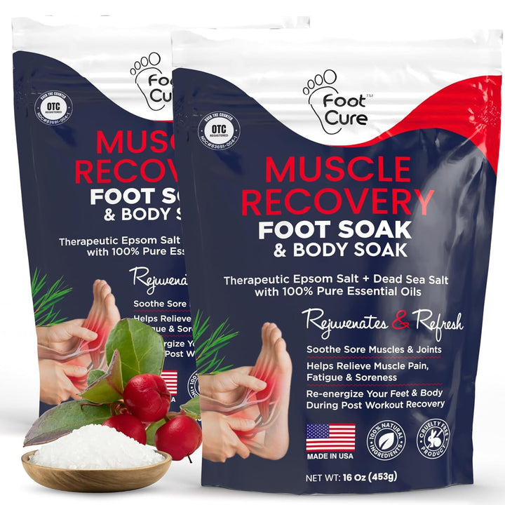 Tea Tree Oil Foot Soak with Epsom Salt - for Toenail Repair, Athletes Foot, Softens Calluses, Soothes Sore & Tired Feet, Nail Discoloration, Odor Scent, Spa Pedicure Care - Made in USA 16 Oz