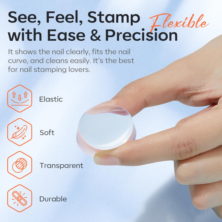 French Tip Tool- 6 Pcs Nail Stamp French Manicure Kit Suitable for DIY Together with Gel Nail Polish Art Tips Printing Tool Kit