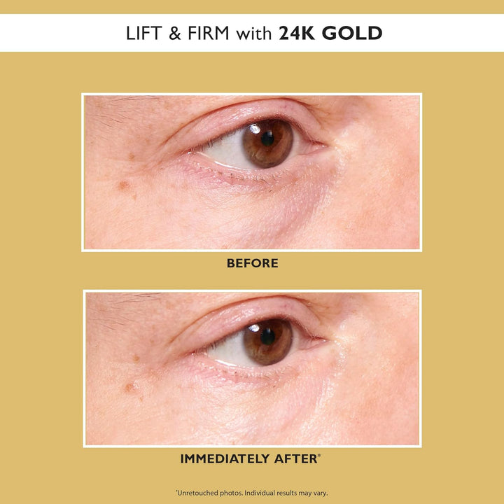 | 24K Gold Pure Luxury Lift & Firm Hydra-Gel Eye Patches | Anti-Aging Under-Eye Patches, Help Lift and Firm the Look of the Eye Area