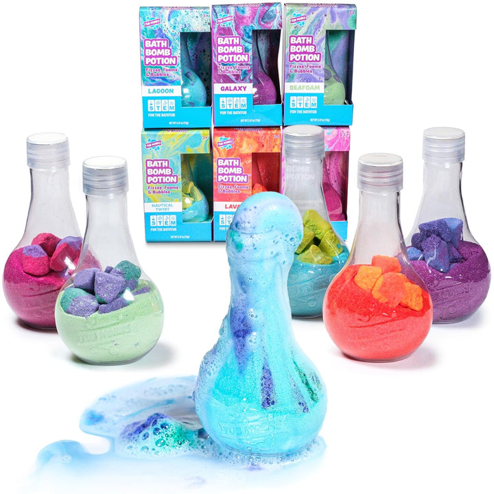 ® Kids Bath Bomb Potion™ Bath Toy, Variety 6 Pack | Nontoxic | Fizzes, Foams & Bubbles with an Eruption of Color | Interactive Bath Bombs | Fun Science Toddler Bath Toys