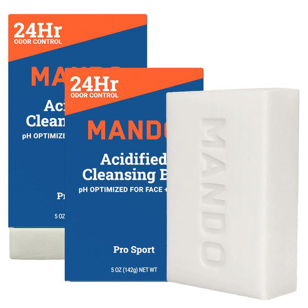 Acidified Cleansing Bar - 24-Hour Odor Control - Removes Odor Better than Soap - Moisturizing Formula - SLS Free, Paraben Free - Safe for Sensitive Skin - Pro Sport