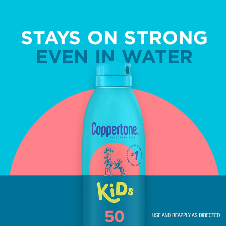 KIDS Sunscreen Continuous Spray SPF 50 (5.5 Ounce, Pack of 2) (Packaging May Vary)
