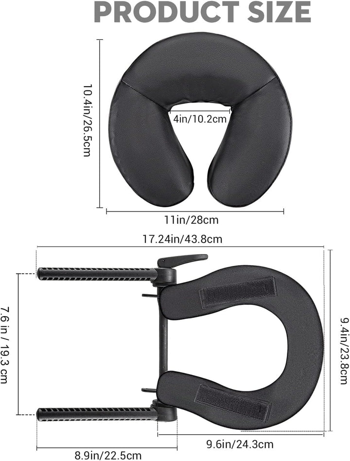 Universal Massage Table Face Cradle & Cushion, Adjustable Massage Chair Spa Bed Headrest & Face Pillow Support, Massage Platform Head Rest Cushion Cradle for Salon Home Mattress Top Massage Kit