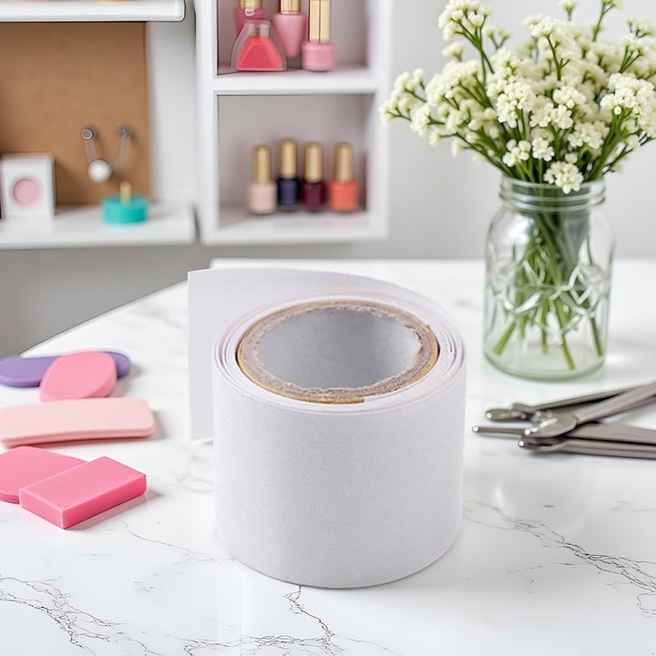 White Strong Nail Protector Fiberglass Nail Wrap for UV Gel Acrylic Nails Self Adhesive Fiberglass Silk Nail Wrap Clean Self Adhesive anti Damage Fiberglass Nail Wrap and Silk Wrap Nail Art Tool