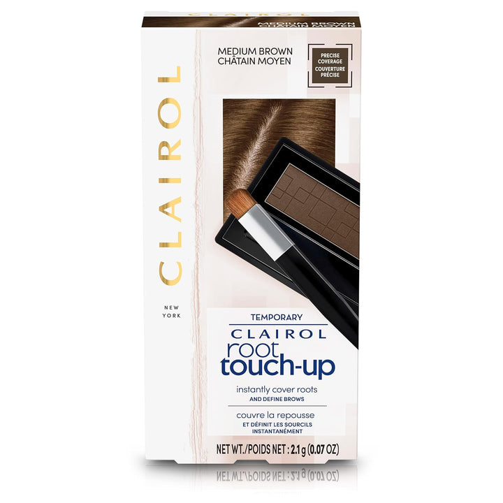 Root Touch-Up Temporary Concealing Powder, Medium Brown Hair Color, Pack of 1