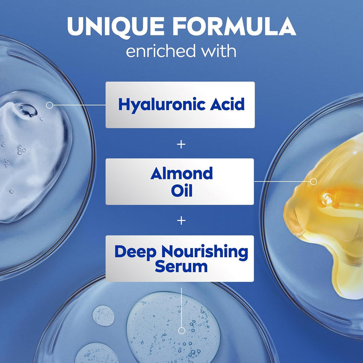 Essentially Enriched Body Lotion for Very Dry Skin with Hyaluronic Acid, Almond Oil and Deep Nourishing Serum, 72-Hour Body Moisturizer, 16.9 Fl Oz Pump Bottle, Pack of 2