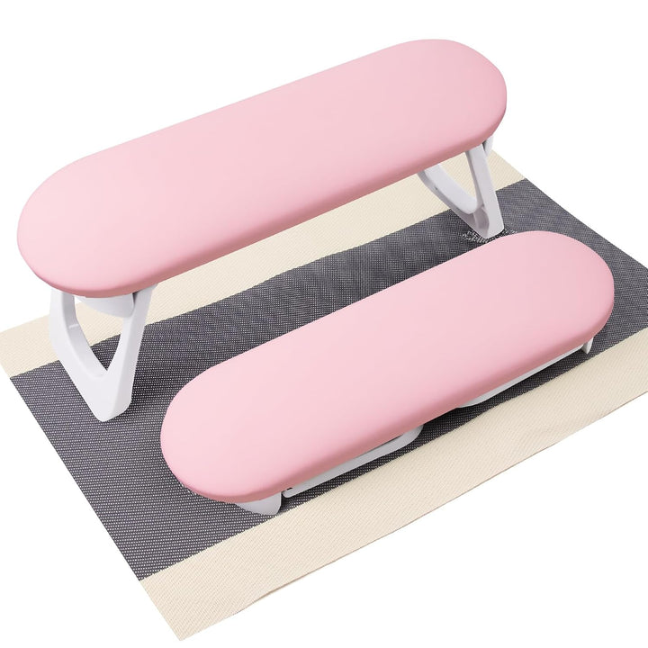 Nail Arm Rest, Foldable PU Leather Nail Hand Rest for Acrylic Nails Cushion Hand Holder, Nail Hand Pillow Nail Art Accessories Tool for Nails Tech Manicure Pedicure Salon Home Use - Light Gray