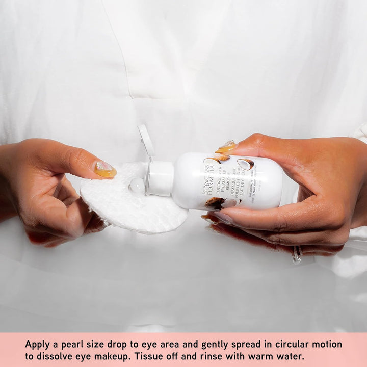 Eye Makeup Remover Coconut Milk Waterproof Eye Makeup Remover, Dermatologist Tested, Oil-Free, for Sensitive Skin, 2 Fl Oz (Pack of 1)