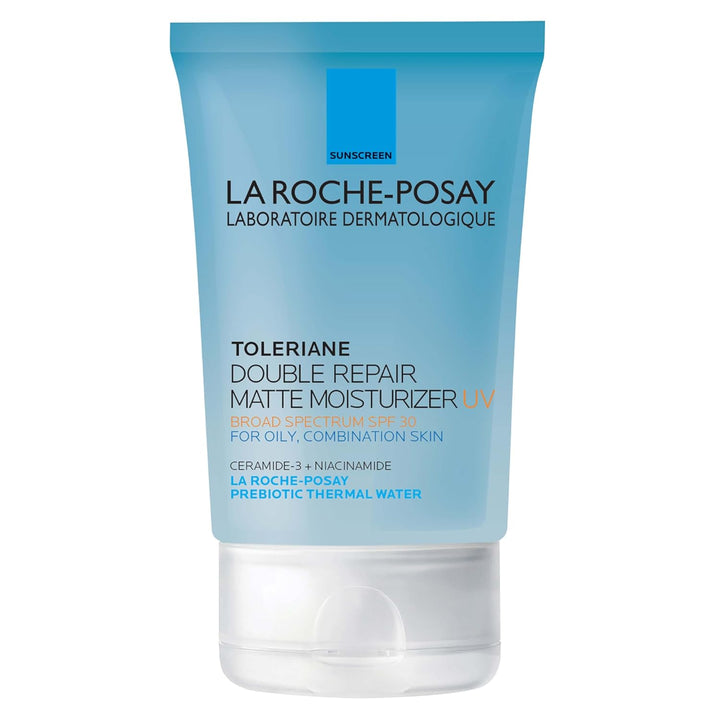 Toleriane Double Repair Matte Face Moisturizer, Daily Moisturizer for Oily Skin with Ceramide and Niacinamide for All Skin Tones, Oil Free, Non-Comedogenic, Available with SPF 30
