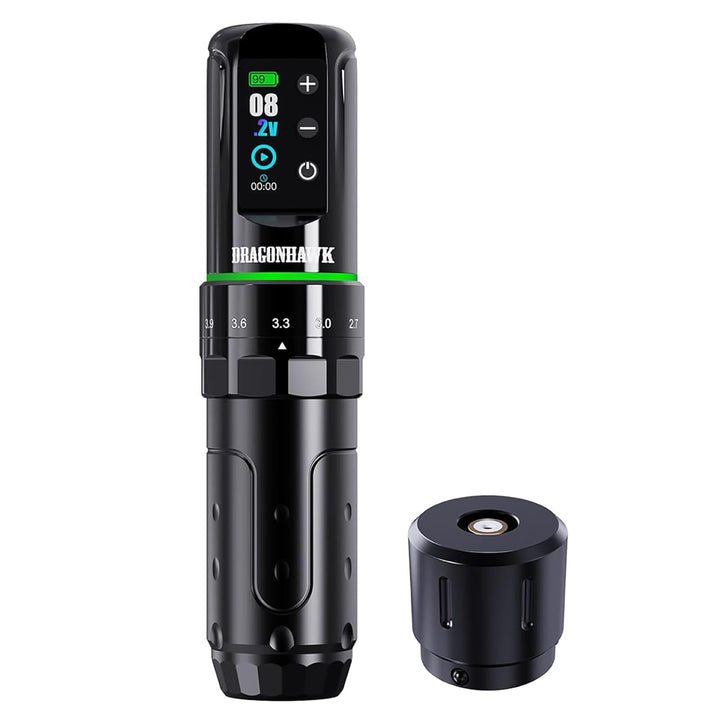 L3 Tattoo Kit, Cordless/Cord Complete Tattoo Gun Kit Pen Machine, 7 Strokes Length, 2 Batteries 2,000Mah Power Supply with Extra Battery Rca Jack Part, Pro Tattoo Needles for Beginner