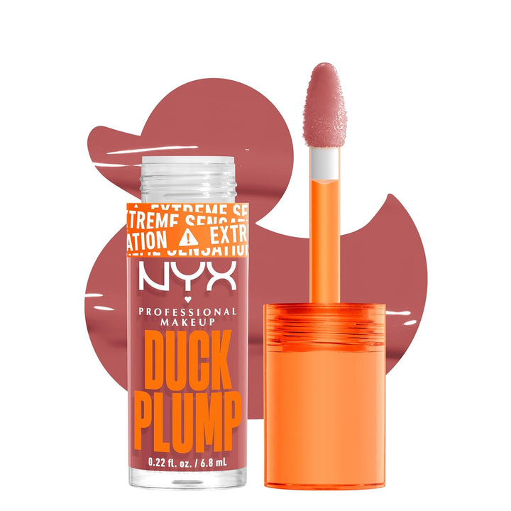 Duck Plump High Pigment Lip Gloss, Lip Plumper Gloss with Spicy Ginger - Clearly Spicy